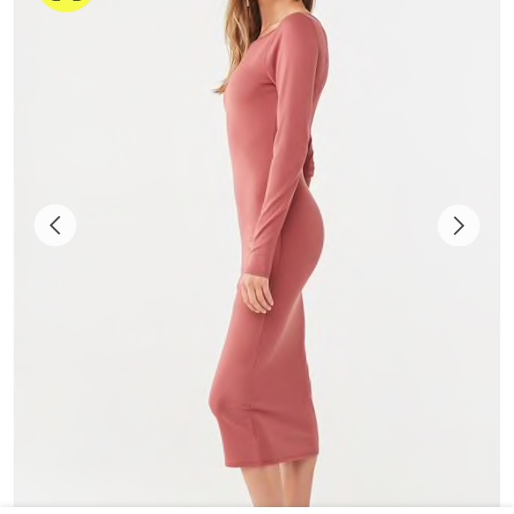 Form fitting midi dress!